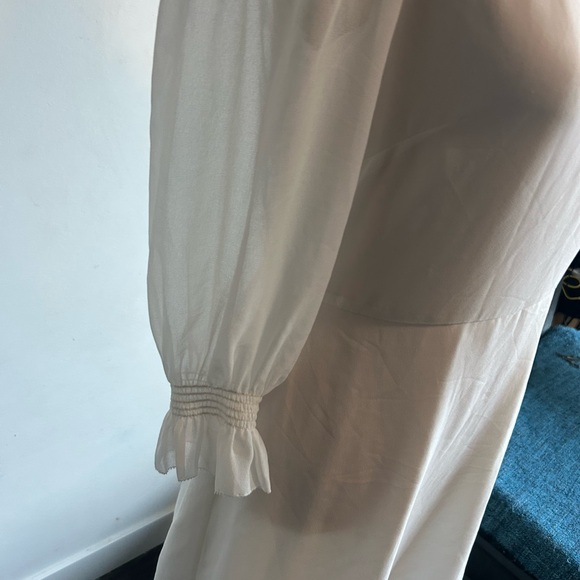 Wilfred Sheer Sleeve White Dress - Picture 3 of 5